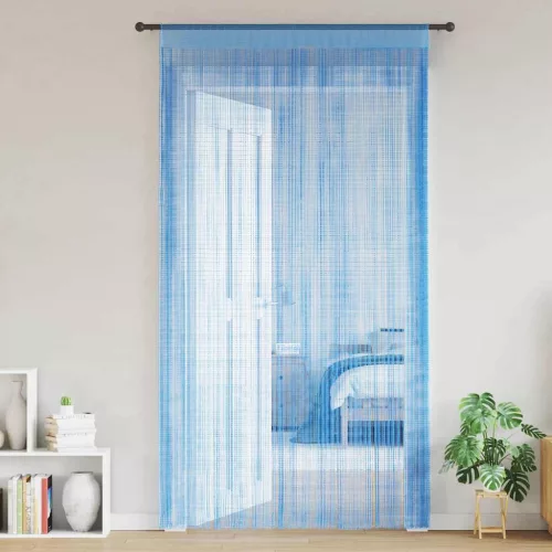  2 db világoskék zsinórfüggöny 140 x 250 cm