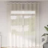  2 db krémszínű fátyolfüggönyök rojtokkal 140x260 cm