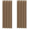  2 db világosbarna színű fátyolfüggönyök rojtokkal