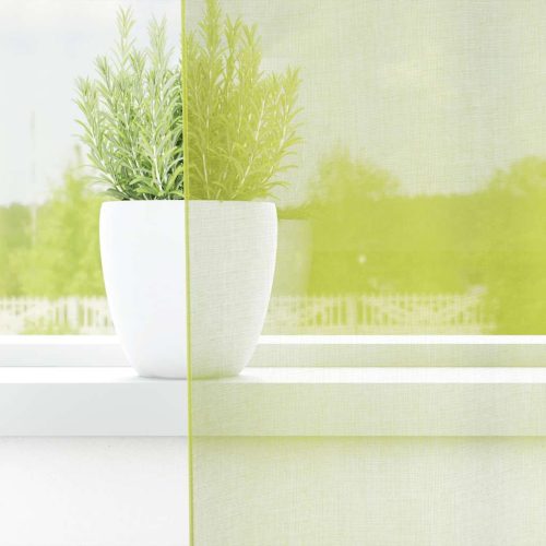  2 db almazöld fátyolfüggönyök rúd zsebekkel 140x260 cm