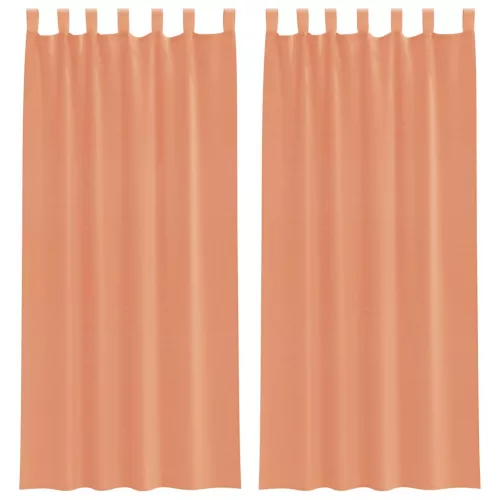  2 db terrakotta voile függönyök rúd zsebekkel