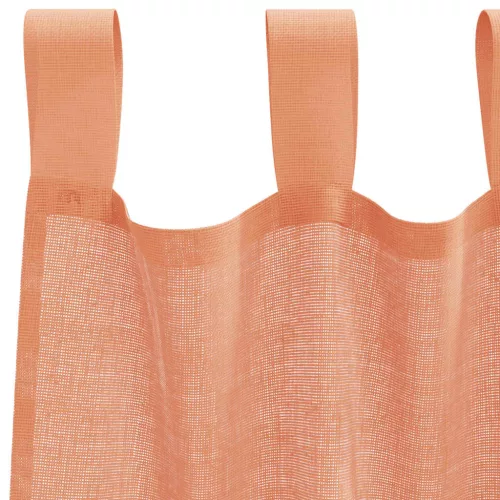  2 db terrakotta voile függönyök rúd zsebekkel