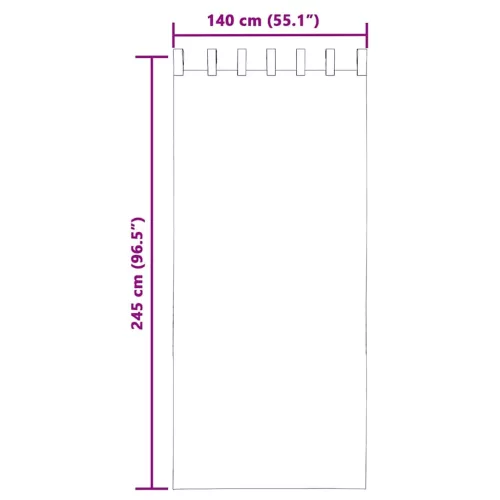  2 db krém színű fátyolfüggönyök fülecske tetejével 140x260 cm