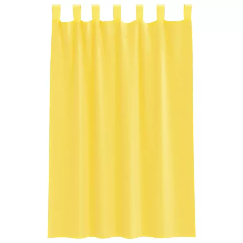  2 db sárga fátyolfüggönyök hurokkal 140x175 cm