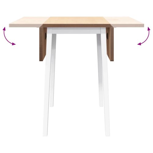  fehér tömörfa gumi étkezőasztal