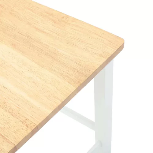  2 db fehér tömörfa gumiból bárszékek