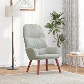  világosszürke bársony pihenőszék