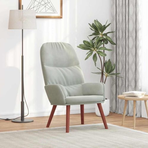  világosszürke bársony pihenőszék