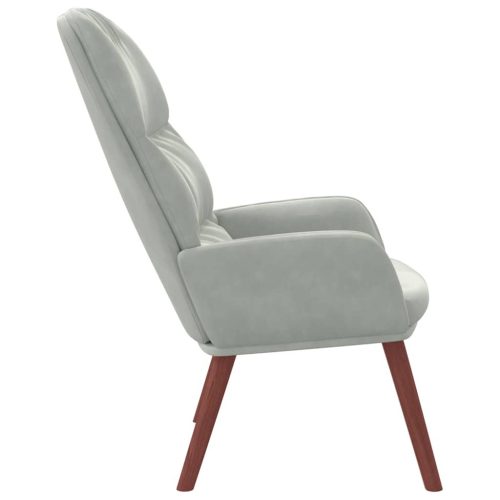  világosszürke bársony pihenőszék