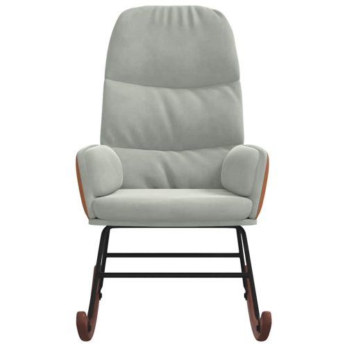  világosszürke bársony hintaszék