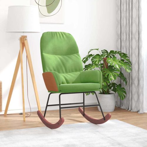  világoszöld bársony hintaszék