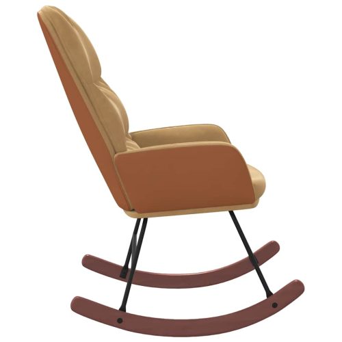  barna bársony hintaszék