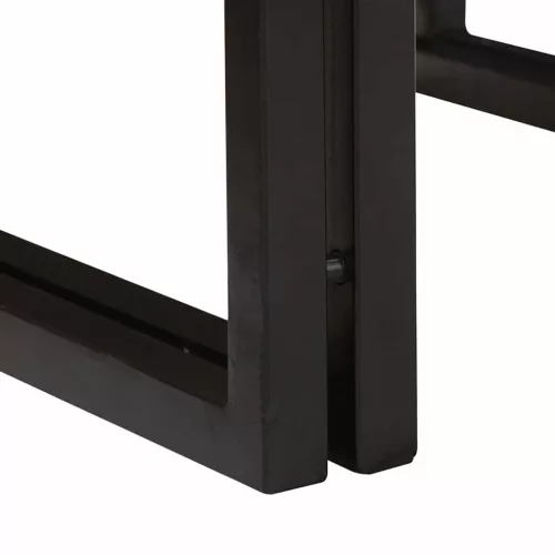  Fürdőszobai polc 40 x 50 x 23 cm Tömör mangófából, vas