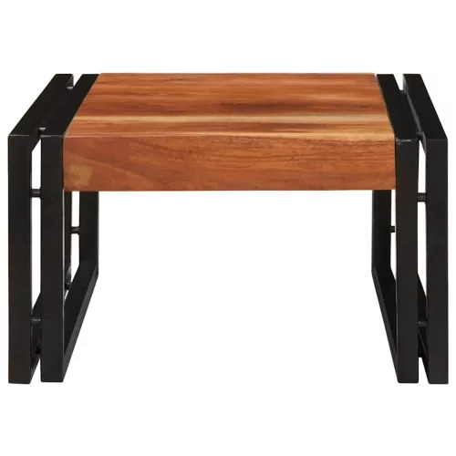  Fürdőszobai polc 40 x 50 x 23 cm Tömör mangófából, vas