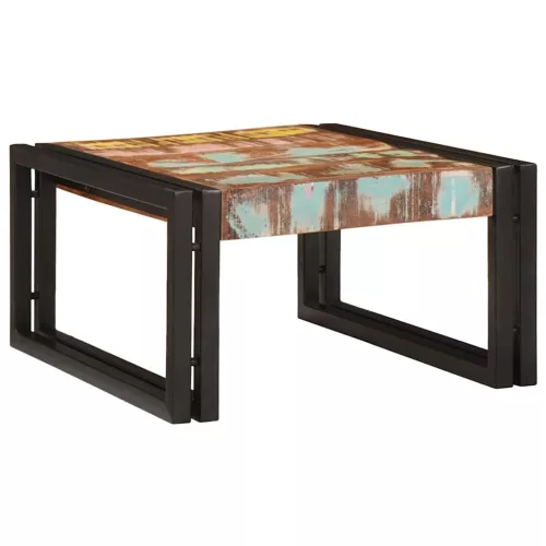  Fürdőszobai polc 60 x 50 x 23 cm Tömör mangófából, vas