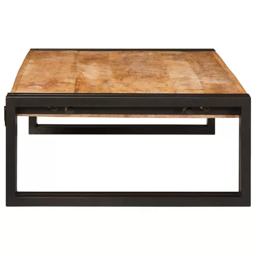  Fürdőszobai polc 80 x 50 x 23 cm Tömör mangófából, vas