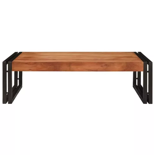  Fürdőszobai polc 80 x 50 x 23 cm Tömör mangófából, vas