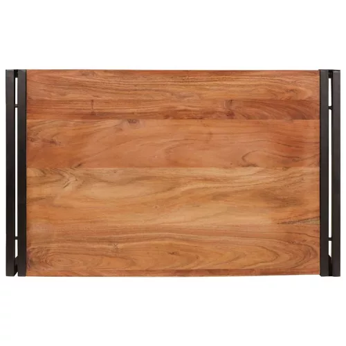  Fürdőszobai polc 80 x 50 x 23 cm Tömör mangófából, vas