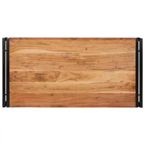  Fürdőszobai polc 100 x 50 x 23 cm Tömör mangófából, vas