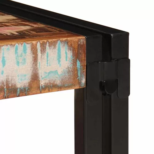  Fürdőszobai polc 100 x 50 x 23 cm Tömör mangófából, vas