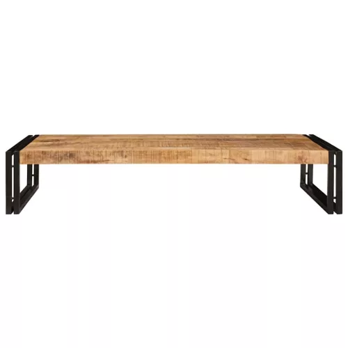  Fürdőszobai polc 120 x 50 x 23 cm Tömör mangófából, vas