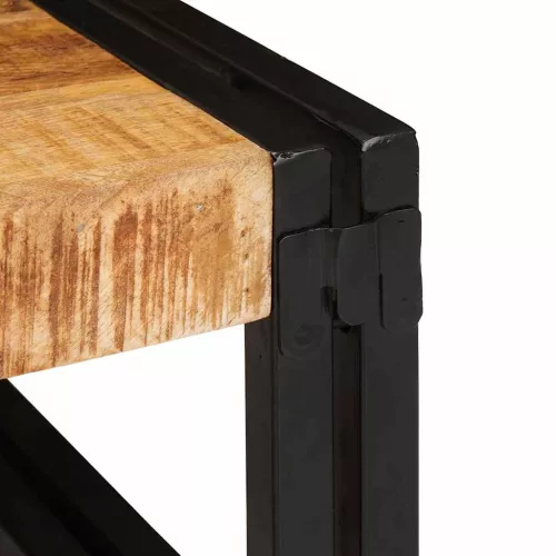  Fürdőszobai polc 120 x 50 x 23 cm Tömör mangófából, vas