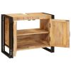  Fürdőszobai mosdószekrény 71 x 33 x 58 cm Tömör Mangófa, Vas