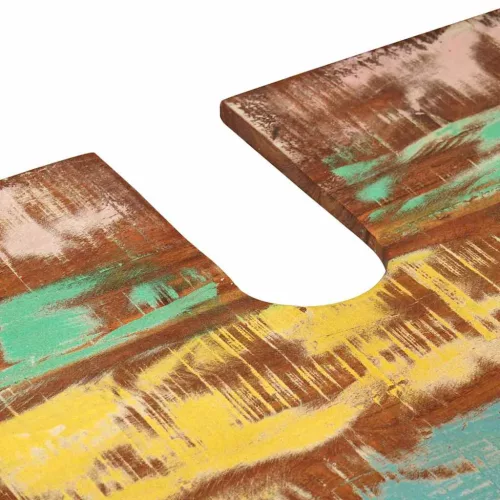  Fürdőszobai mosdószekrény Tömör Újrahasznosított Fa, Vas