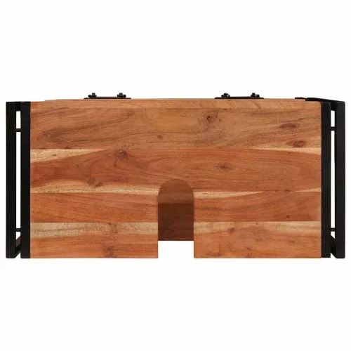  Fürdőszobai mosdószekrény 71 x 33 x 58 cm Tömör Akácfa, Vas