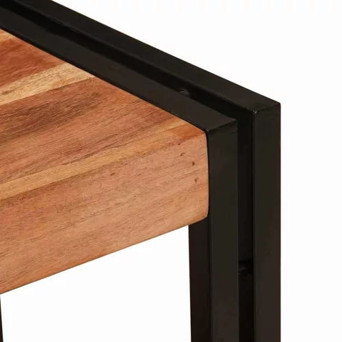  Fürdőszobai mosdószekrény 71 x 33 x 58 cm Tömör Akácfa, Vas