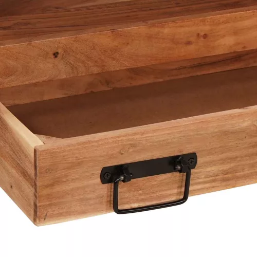  Fürdőszobai mosdószekrény 71 x 33 x 58 cm Tömör Akácfa, Vas