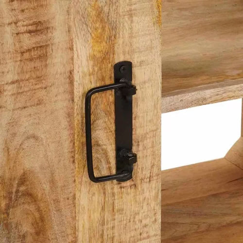  Fürdőszobai mosdószekrény 71 x 33 x 58 cm Tömör Mangófa, Vas