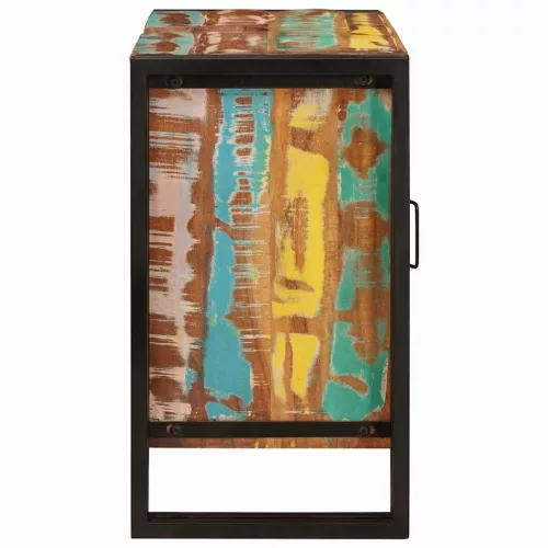  Fürdőszobai mosdószekrény Tömör Újrahasznosított Fa, Vas