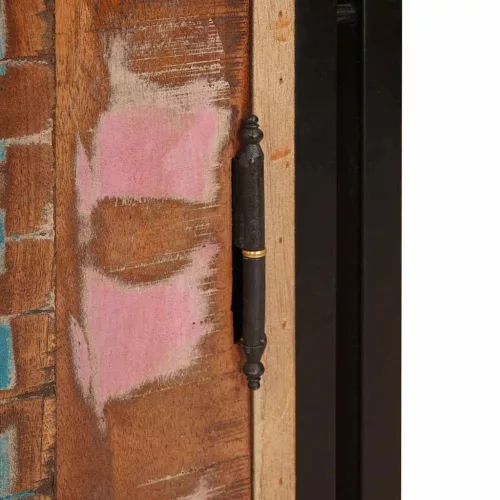  Éjjeliszekrény Sokszínű tömör újrahasznosított fa