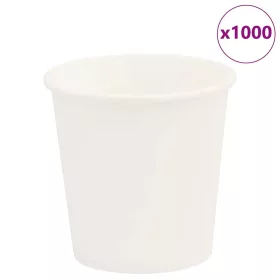  1000 db fehér papír kávéscsészék 4oz 100ml