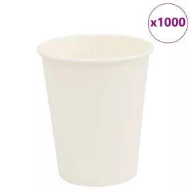  1000 db fehér papír kávéscsészék 8oz 200ml