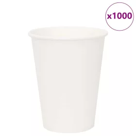  1000 db fehér papír kávéscsészék 12oz 300ml