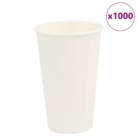  1000 db fehér papír kávéscsészék 16oz 400ml