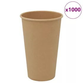  1000 db barna papír kávéscsészék 16oz 400ml
