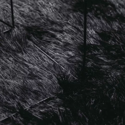  fekete hosszú szálú NAVARRA bozontos szőnyeg 80x150 cm