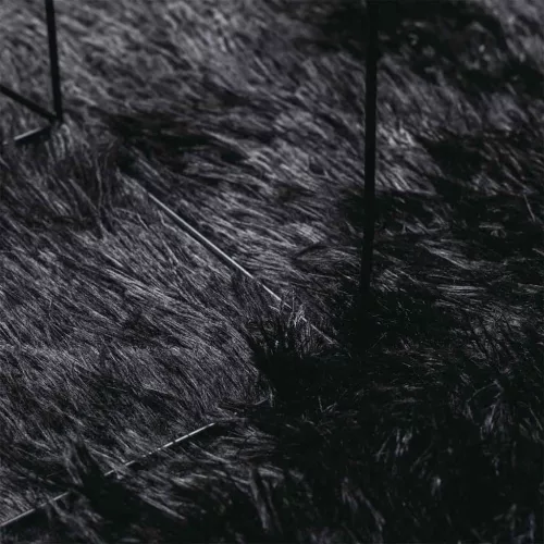  fekete hosszú szálú NAVARRA bozontos szőnyeg 130x200 cm