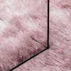  poros rózsaszín hosszú szálú NAVARRA bozontos szőnyeg 120x120cm