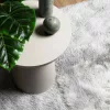  ezüstszürke hosszú szálú NAVARRA bozontos szőnyeg 160x160 cm