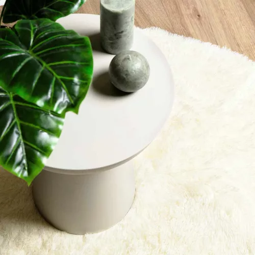  krém poliészter hosszú szálú NAVARRA bozontos szőnyeg 120x120cm