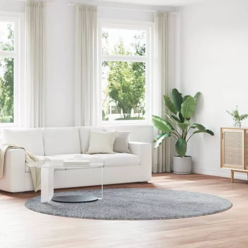  világosszürke hosszú szálú NAVARRA bozontos szőnyeg 240x240 cm