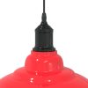  függesztéklámpa magassága állítható E27 fényes piros Ø31cm fém