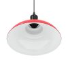  függesztéklámpa magassága állítható E27 fényes piros Ø31cm fém