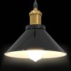  függesztéklámpa magassága állítható E27 fényes fekete Ø22cm fém