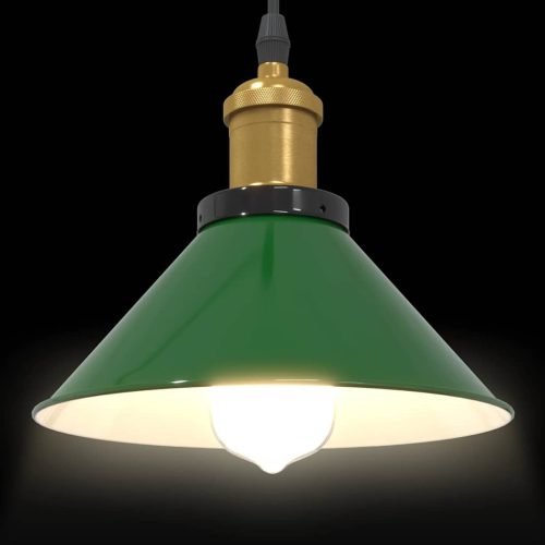  függesztéklámpa magassága állítható E27 fényes zöld Ø22cm fém