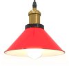  függesztéklámpa magassága állítható E27 fényes piros Ø22 cm fém